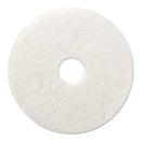 Boardwalk Polishing Floor Pads, 12" Diameter, White, 5/Carton - BWK4012WHI