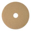 Boardwalk Tan Burnishing Floor Pads, 19" Diameter, 5/Carton - BWK4019ULT