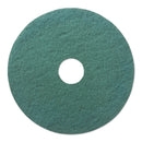 Boardwalk Heavy-Duty Scrubbing Floor Pads, 18" Diameter, Green, 5/Carton - BWK4018GRE