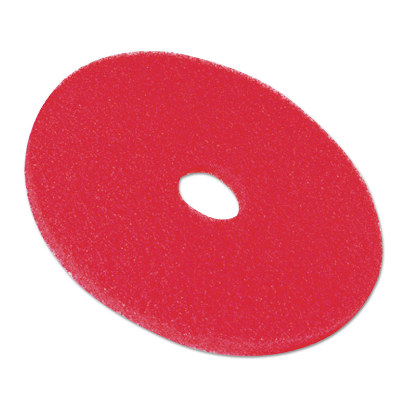 3M Low-Speed Buffer Floor Pads 5100, 18" Diameter, Red, 5/Carton - MMM08393