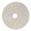 Boardwalk Natural White Burnishing Floor Pads, 19" Diameter, 5/Carton - BWK4019NAT