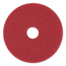 Boardwalk Buffing Floor Pads, 13" Diameter, Red, 5/Carton - BWK4013RED