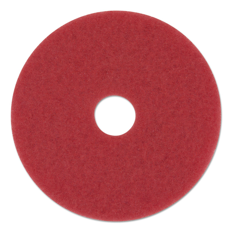 3M Low-Speed Buffer Floor Pads 5100, 20" Diameter, Red, 5/Carton - MMM08395