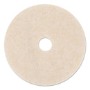 3M Ultra High-Speed Topline Floor Burnishing Pads 3200, 24" Dia., White/Amber, 5/Ct - MMM18069