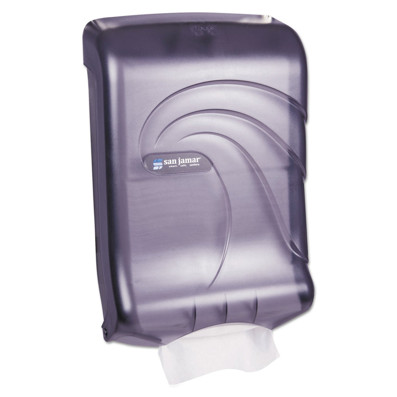 San Jamar Ultrafold Multifold/C-Fold Towel Dispenser, Oceans, Black, 11 3/4 X 6 1/4 X 18 - SJMT1790TBK
