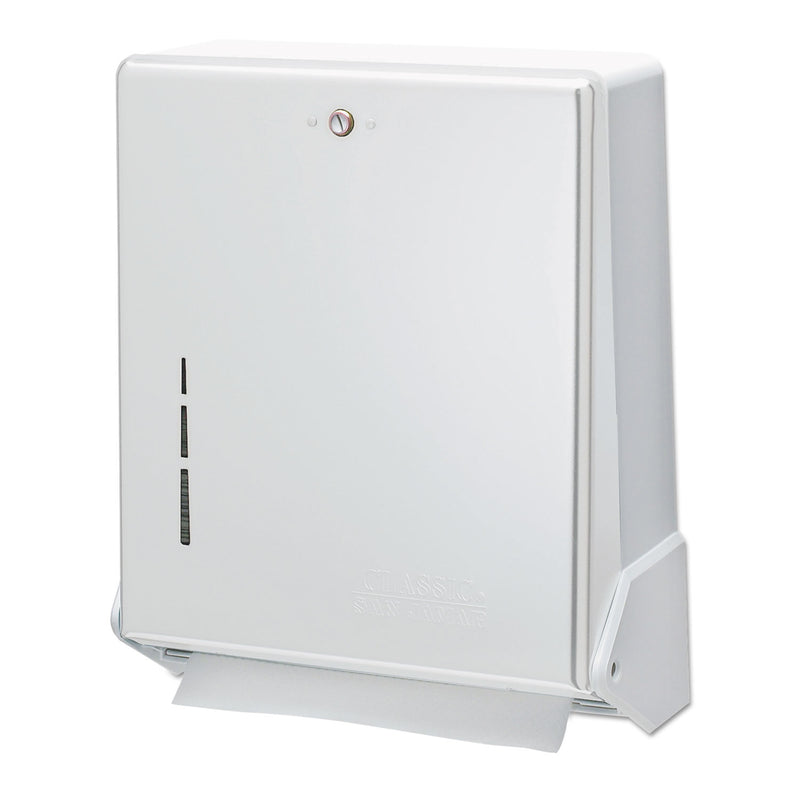 San Jamar True Fold C-Fold/Multifold Paper Towel Dispenser, White, 11 5/8 X 5 X 14 1/2 - SJMT1905WH