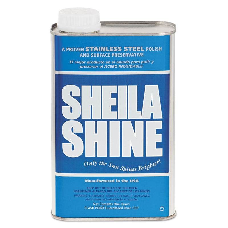 Sheila Shine Stainless Steel Cleaner & Polish, 1Qt Can, 12/Carton - SSI2CT