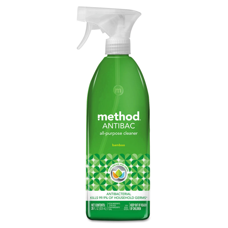 Method Antibac All-Purpose Cleaner, Bamboo, 28 Oz Spray Bottle, 8/Carton - MTH01452