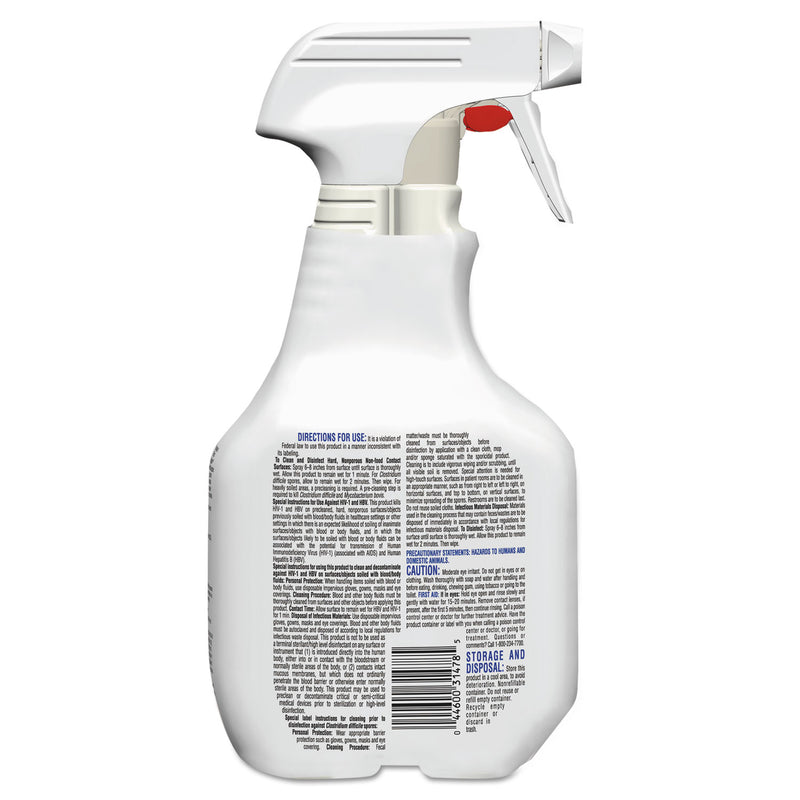 Clorox Healthcare Fuzion Cleaner Disinfectant, Unscented, 32 Oz Spray Bottle, 9/Carton - CLO31478