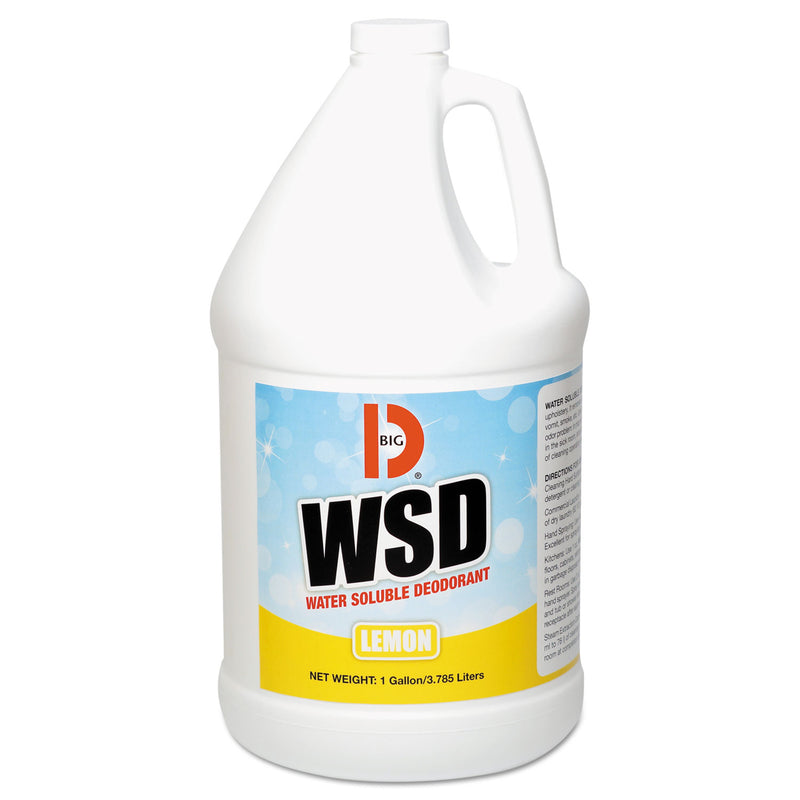 Big D Water-Soluble Deodorant, Lemon Scent, 1 Gallon Bottles, 4/Carton - BGD1618