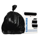 AccuFit Linear Low Density Can Liners With Accufit Sizing, 44 Gal, 0.9 Mil, 37" X 50", Black, 100/Carton - HERH7450TKR01