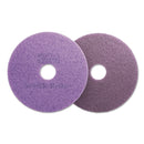 Scotch-Brite Diamond Floor Pads, Burnish/Buff, 16" Diameter, Purple, 5/Carton - MMM08743