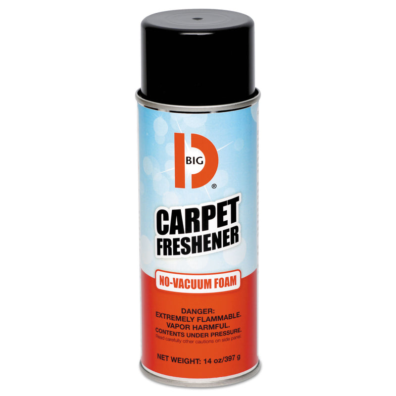 Big D No-Vacuum Carpet Freshener, Fresh Scent, 14 Oz Aerosol, 12/Carton - BGD241
