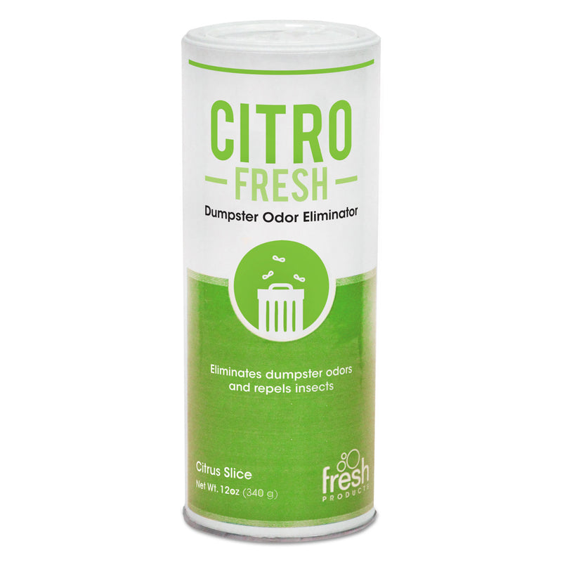 Fresh Products Citro Fresh Dumpster Odor Eliminator, Citronella, 12 Oz Canister, 12/Carton - FRSCITRO12