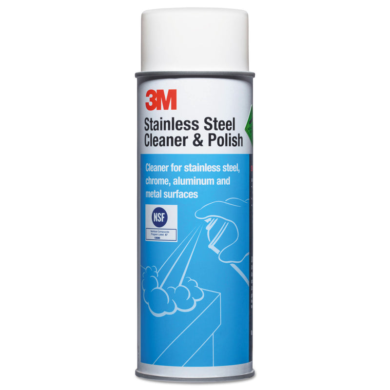 3M Stainless Steel Cleaner & Polish, Lime Scent, Foam, 21 Oz. Aerosol Can - MMM14002