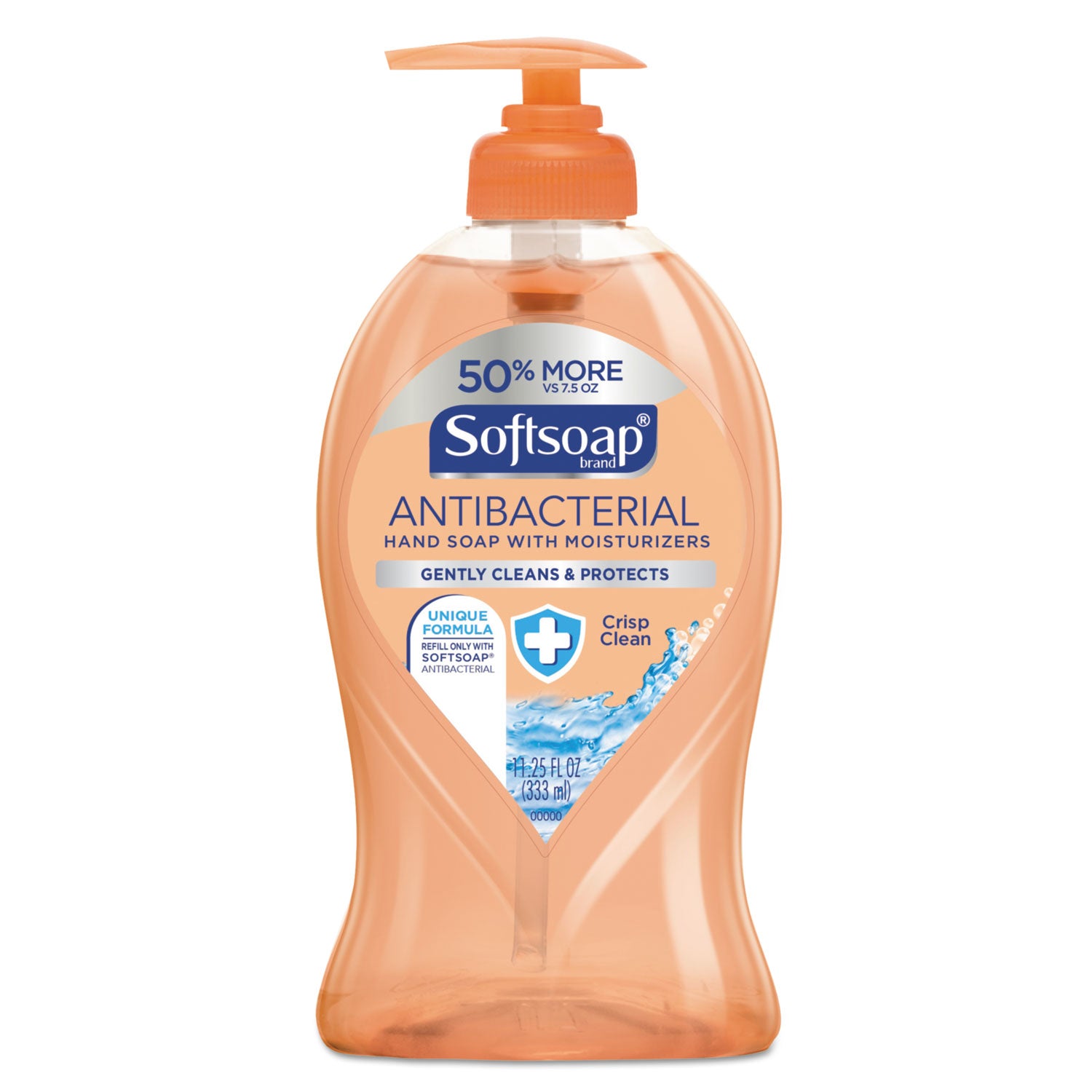 Softsoap Antibacterial Hand Soap, Crisp Clean, 11 1/4 Oz Pump Bottle, 6/Carton - CPC44571