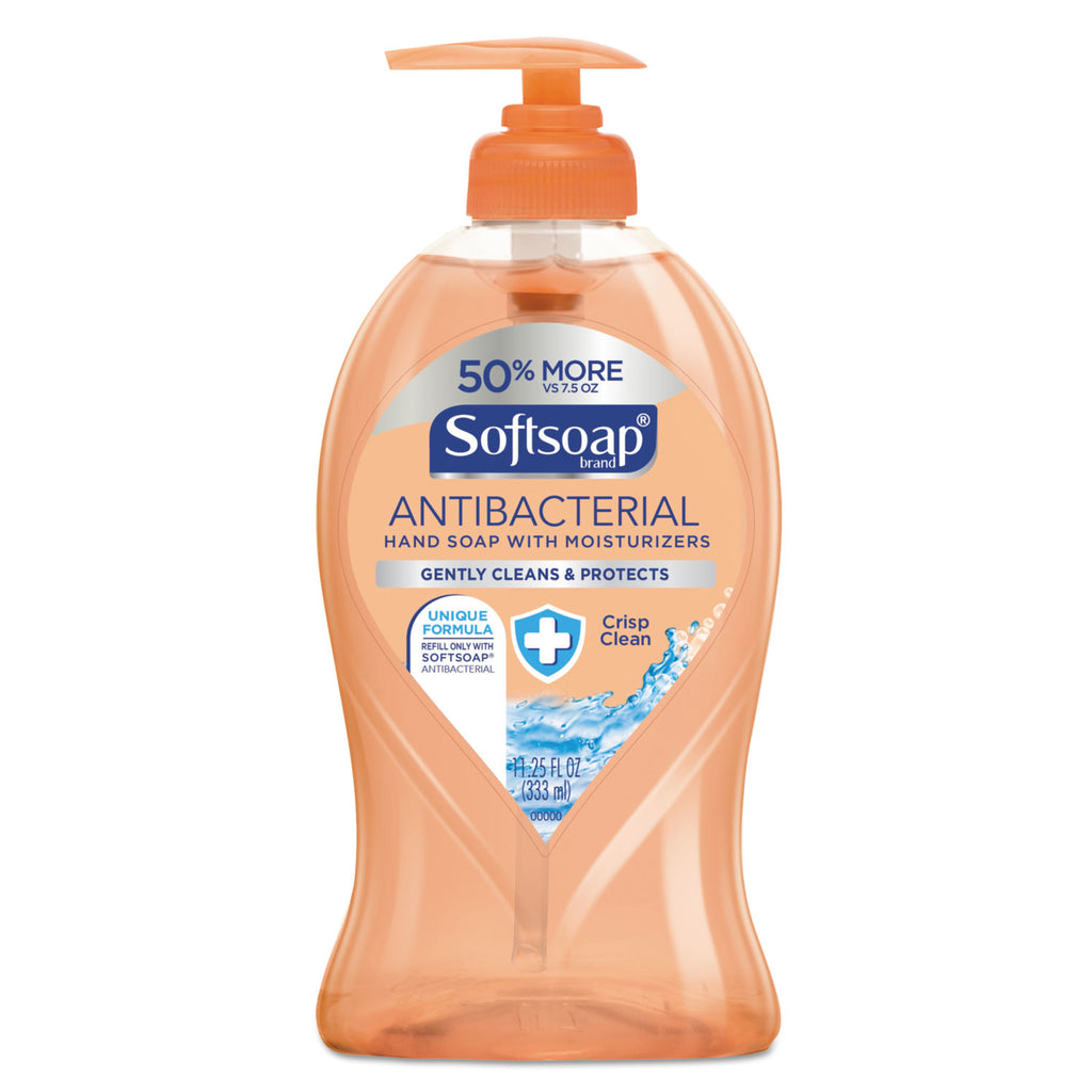 Softsoap Antibacterial Hand Soap, Crisp Clean, 11 1/4 Oz Pump Bottle, 6 ...