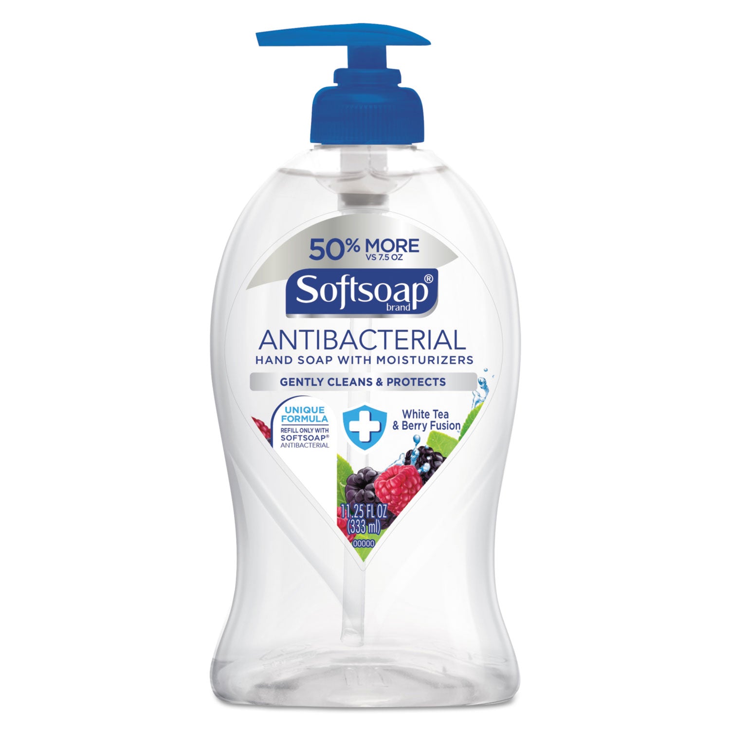 Softsoap Antibacterial Hand Soap, White Tea & Berry Fusion, 11 1/4 Oz Pump Bottle, 6/Ctn - CPC44573
