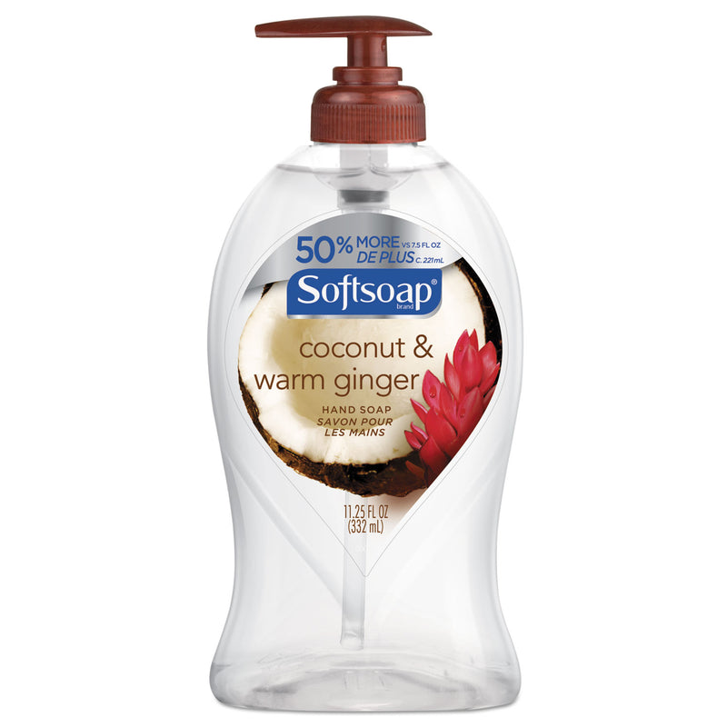Softsoap Liquid Hand Soap Pump, Coconut & Warm Ginger, 11 1/4 Oz Pump Bottle, 6/Carton - CPC44578