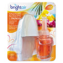 Bright Air Electric Scented Oil Air Freshener Warmer And Refill Combo, Hawaiian Blossoms/Papaya, 8/Carton - BRI900254