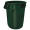 Rubbermaid Round Brute Container, Plastic, 32 Gal, Dark Green - RCP2632DGR