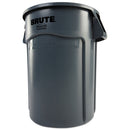 Rubbermaid Brute Vented Trash Receptacle, Round, 44 Gal, Gray - RCP264360GY