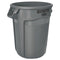 Rubbermaid Round Brute Container, Plastic, 32 Gal, Gray - RCP263200GY