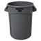 Rubbermaid Round Brute Container, Plastic, 32 Gal, Gray - RCP263200GY