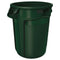 Rubbermaid Round Brute Container, Plastic, 32 Gal, Dark Green - RCP2632DGR