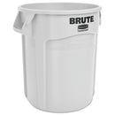 Rubbermaid Round Brute Container, Plastic, 20 Gal, White - RCP2620WHI
