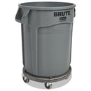Rubbermaid Round Brute Container, Plastic, 20 Gal, Gray - RCP262000GRA