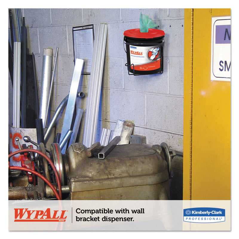 Wypall Waterless Hand Wipes, Cloth, 9 X 12, 75/Bucket, 6 Buckets/Carton - KCC91371CT