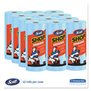 Scott Shop Towels, Standard Roll, 10.4 X 11, Blue, 55/Roll, 12 Rolls/Carton - KCC75147