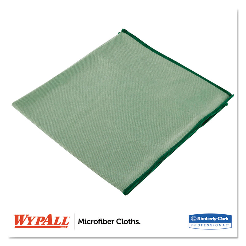 Wypall Microfiber Cloths, Reusable, 15 3/4 X 15 3/4, Green, 6/Pack - KCC83630