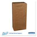 Scott 1/8-Fold Dinner Napkins, 2-Ply, 17 X 14 63/100, White, 250/Pack, 12 Packs/Carton - KCC98200