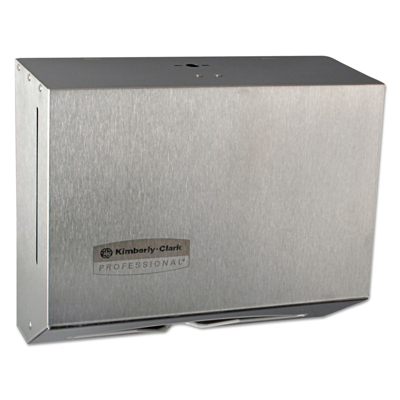 Kimberly-Clark Windows Scottfold Compact Towel Dispenser, 10 3/5 X 9 X 4 3/4, Stainless Steel - KCC09216