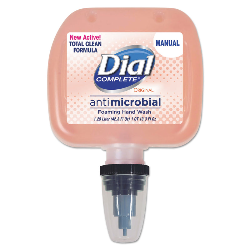 Dial Antimicrobial Foaming Hand Wash, Original, 1.25L, Cassette Refill, 3/Carton - DIA05067