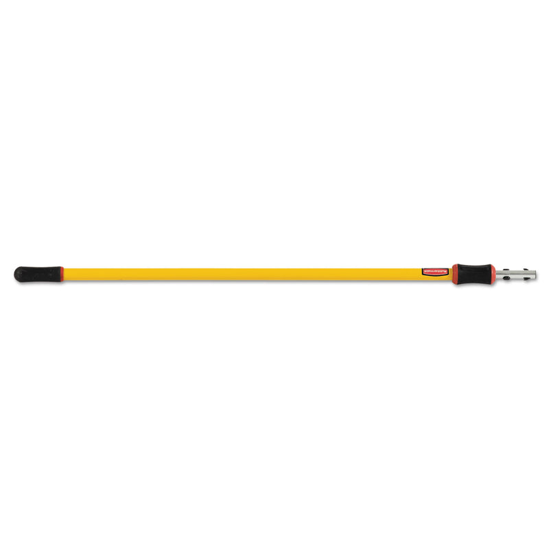 Rubbermaid Hygen 48-96" Quick-Connect Extension Pole, Aluminum, Yellow, 6/Carton - RCPQ765YELCT