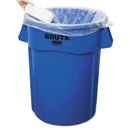 Rubbermaid Brute Vented Trash Receptacle, Round, 44 Gal, Blue - RCP264360BE