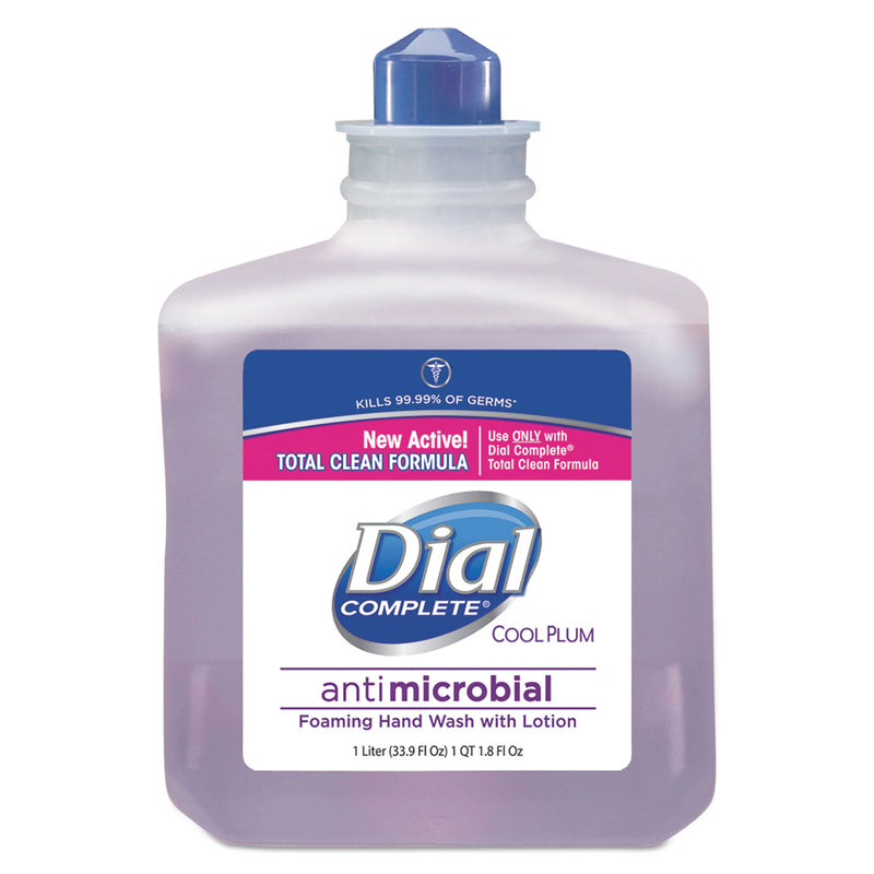 Dial Antimicrobial Foaming Hand Wash, Cool Plum Scent, 1000Ml Bottle, 4/Carton - DIA81033CT