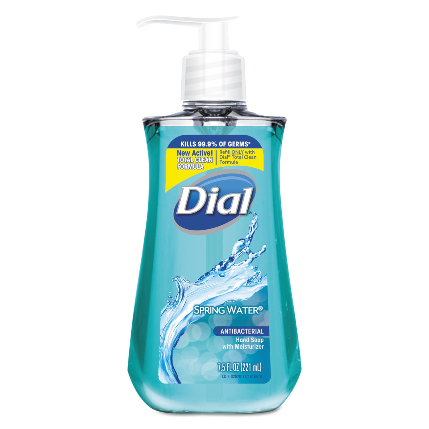 Dial Antibacterial Liquid Hand Soap, Spring Water, 7.5 Oz Bottle, 12/carton - DIA02670CT