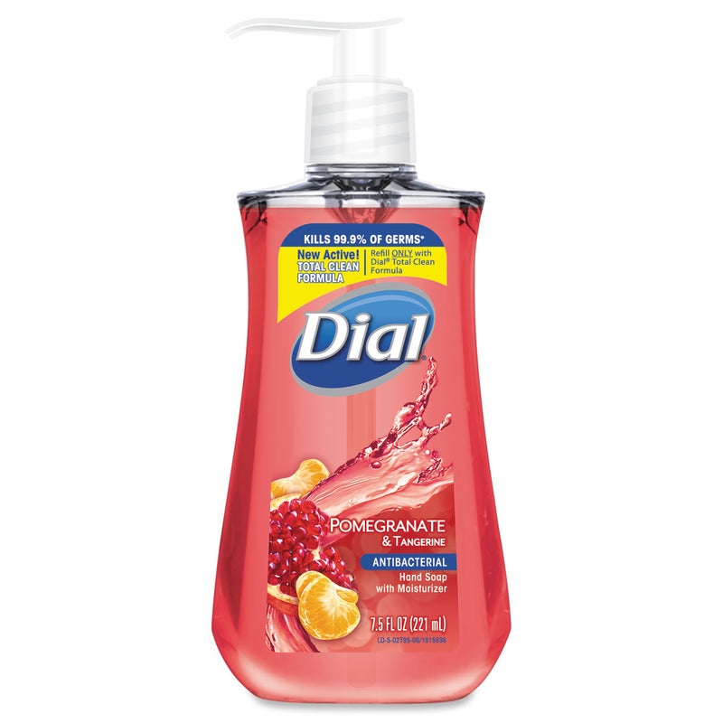 Dial Antibacterial Liquid Soap, 7.5 Oz Pump Bottle, Pomegranate And Tangerine, 12/Carton - DIA08513CT
