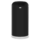 Rubbermaid Round Top Open Top Waste Receptacle, 15 Gal, 15" Diameter, Black, Steel - RCPR32EGLBK