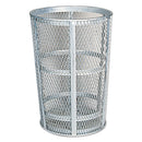 Rubbermaid Street Basket Waste Receptacle, 23" Diameter, 45 Gal, Silver - RCPSBR52