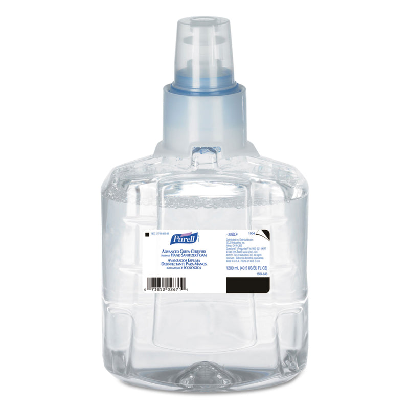 Purell Advanced Hand Sanitizer Green Certified Foam Refill, 1200 Ml, Fragrance Free - GOJ190402EA