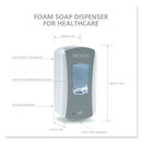 Provon Ltx-12 Dispenser, 1200 Ml, 5.75" X 3.38" X 10.63", Gray/White, 4/Carton - GOJ197104CT