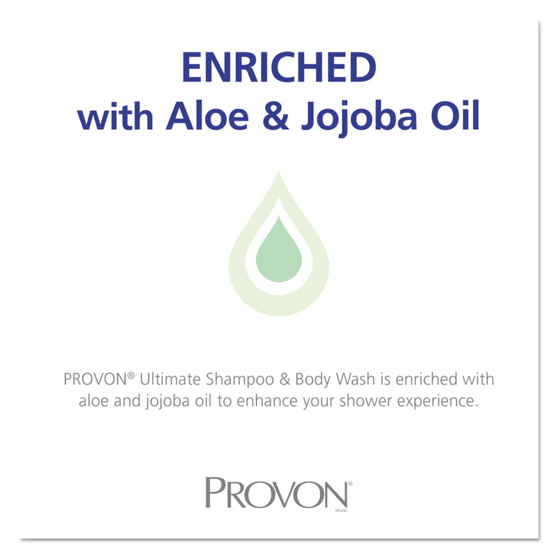 Provon Ultimate Shampoo & Body Wash, Light Floral Scent, White, 2000 Ml Refill, 4/Ct - GOJ322704