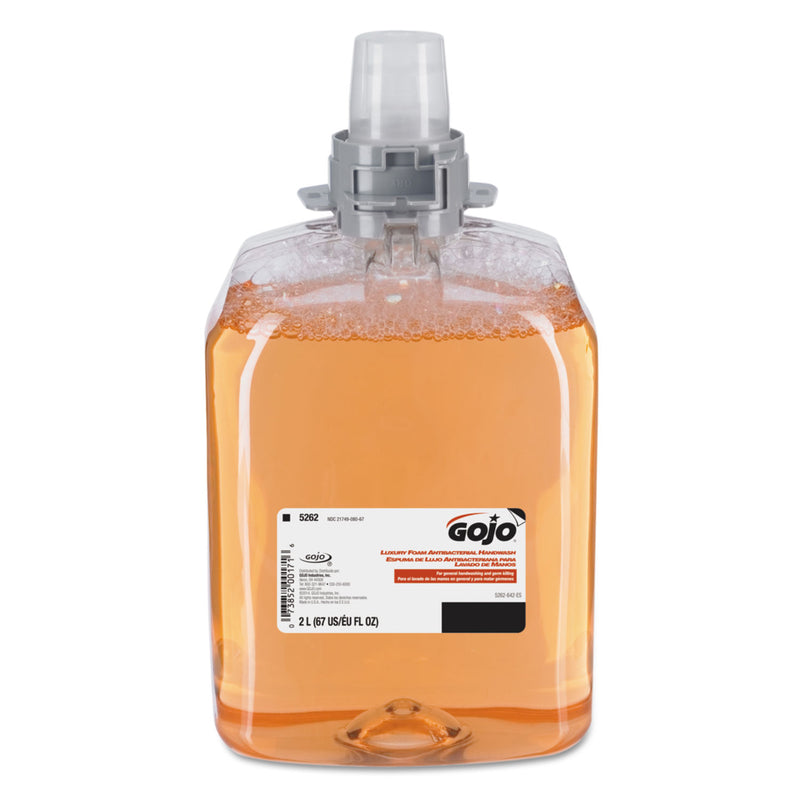 GOJO Fmx 20 Luxury Foam Antibacterial Handwash, Fresh Fruit, 2000 Ml, 2/Carton - GOJ526202