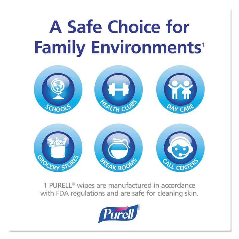 Purell Cottony Soft Individually Wrapped Hand Sanitizing Wipes, 5" X 7", 120/Box - GOJ902712BX