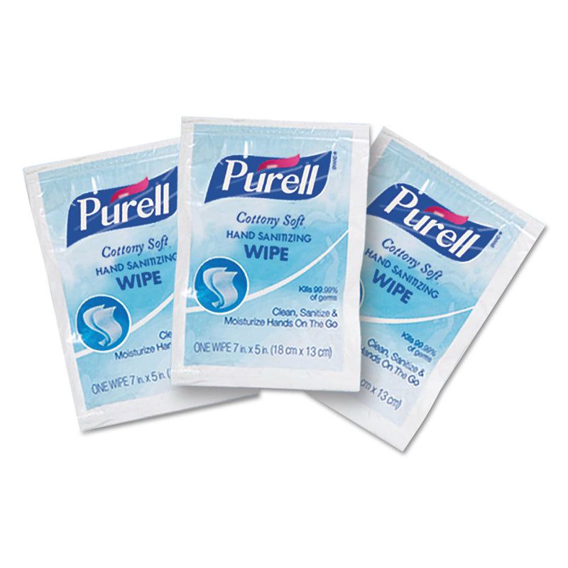 Purell Cottony Soft Individually Wrapped Sanitizing Hand Wipes, 5 X 7, 1000/Carton - GOJ90261M